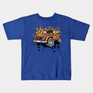 Off-Road 4x4 Vehicles in Graffiti Cartoon Style Kids T-Shirt